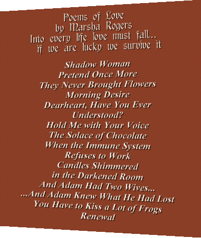 Table of Contents for Once Upon a Fairytale.  Click on titles to read poems