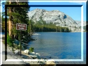 Tenaya Lake beside the road from Toiga Pass to Yosemite Valley